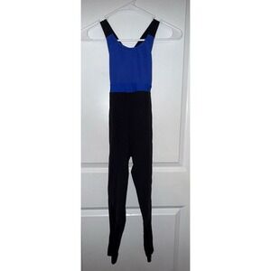 Kandi Kouture Unitard Girls Size CXL (10/12) Blue and Black Dance Wear